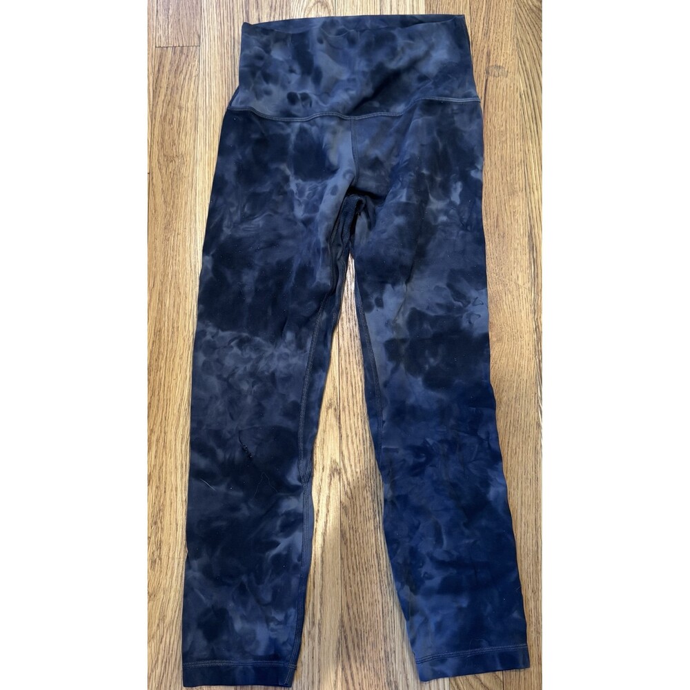 Womens Lululemon Black Camouflage Pocket Leggings Size 6
